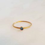 Handmade Gemstone Ring Cyan