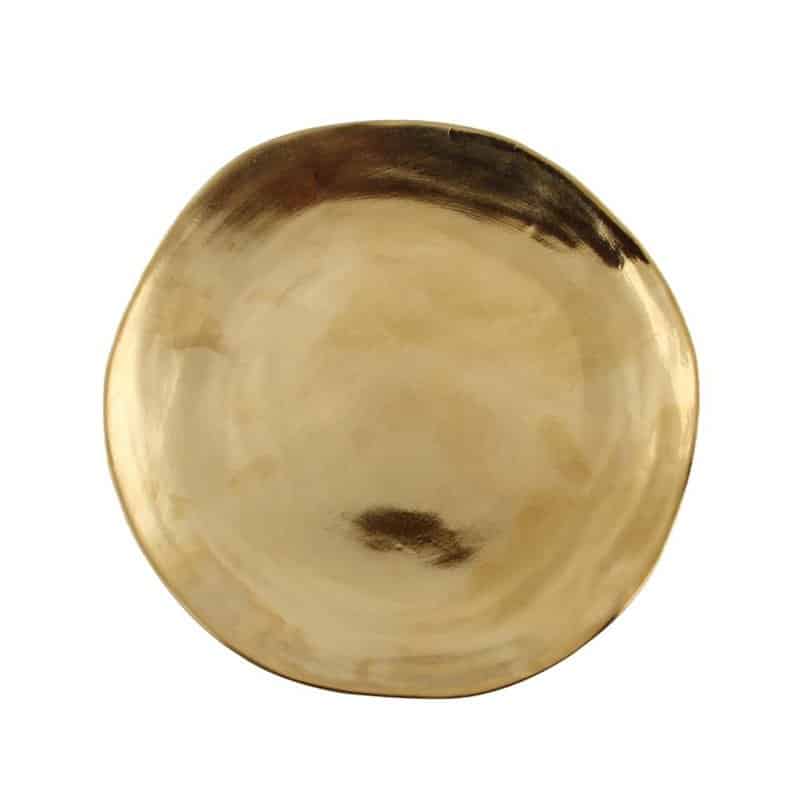 Imperfect Porcelain Plate Gold