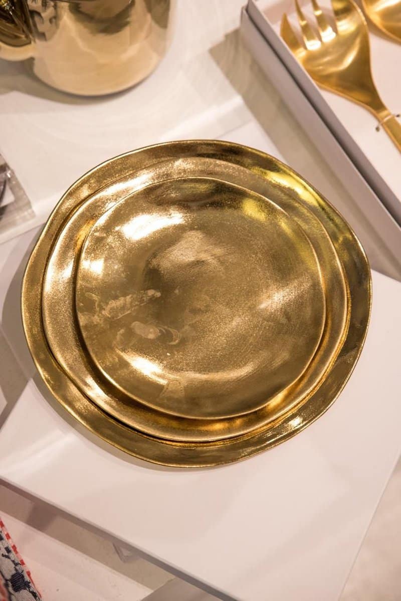 Imperfect Porcelain Plate Gold
