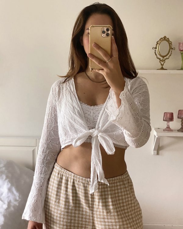 Prairie Eyelet Tie Top