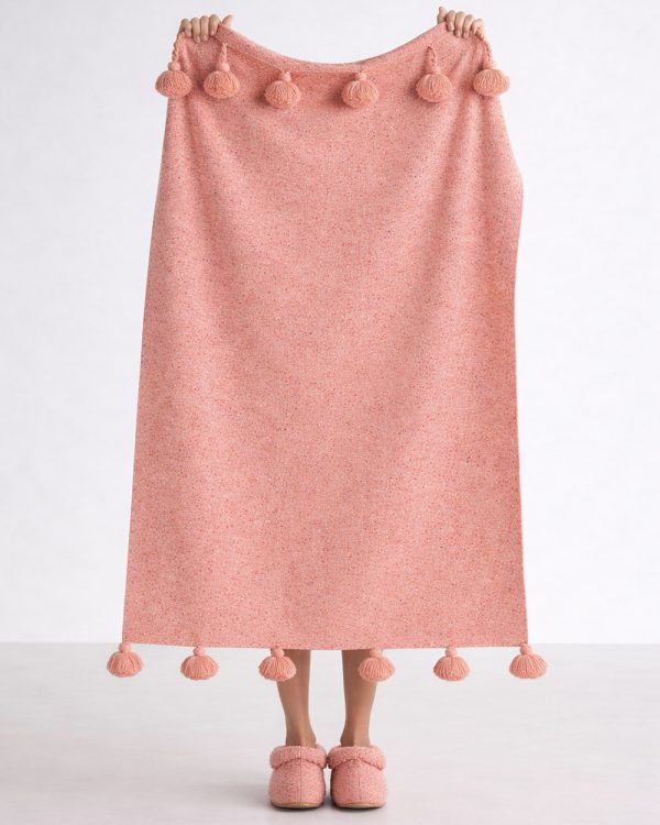 Blush Reef Woven Cotton Throw