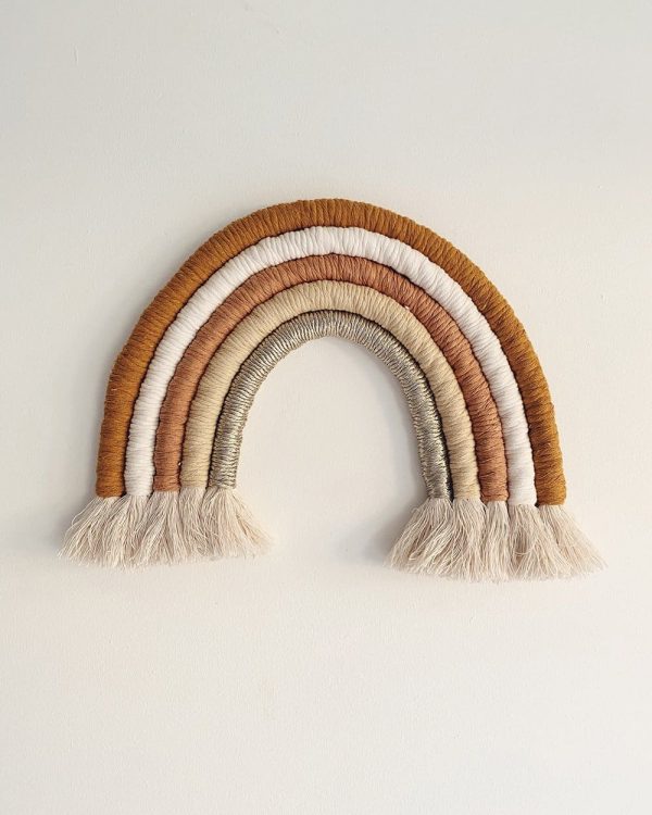 Handmade Macrame Rainbow Wall Hanging