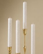 Glitter Ivory Candle Set