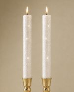 Glitter Ivory Candle Set