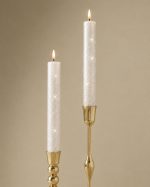 Glitter Ivory Candle Set