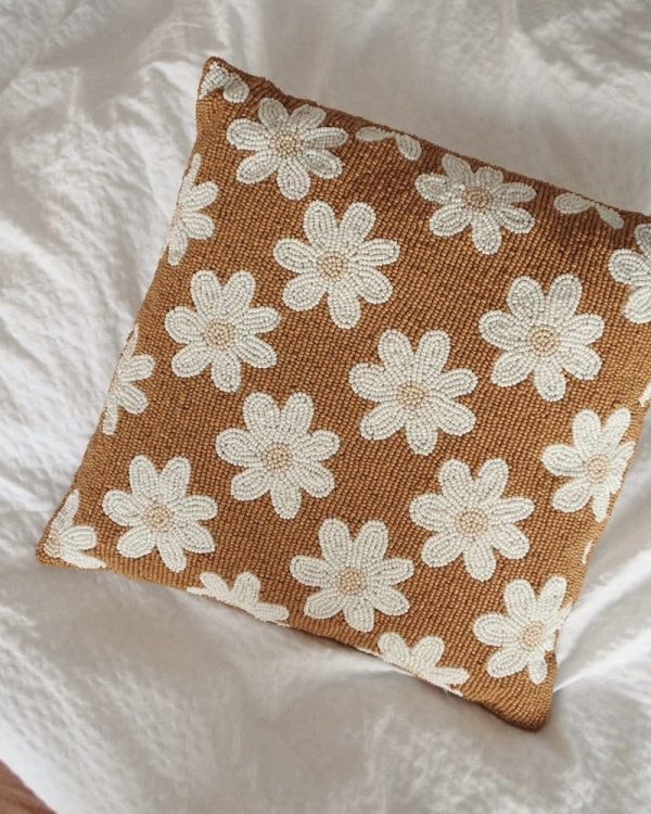 Beaded Cushion Daisy