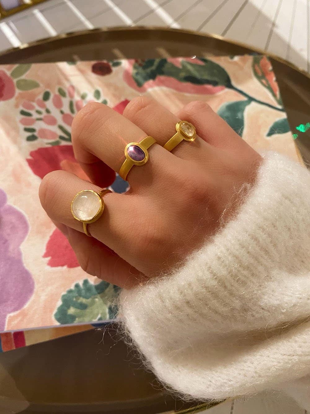 Handmade Gemstone Ring Mulberry