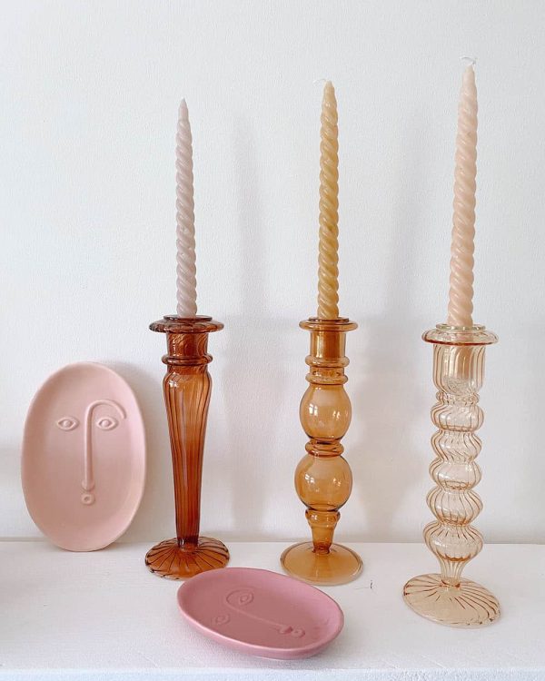 Glass Candle Holders