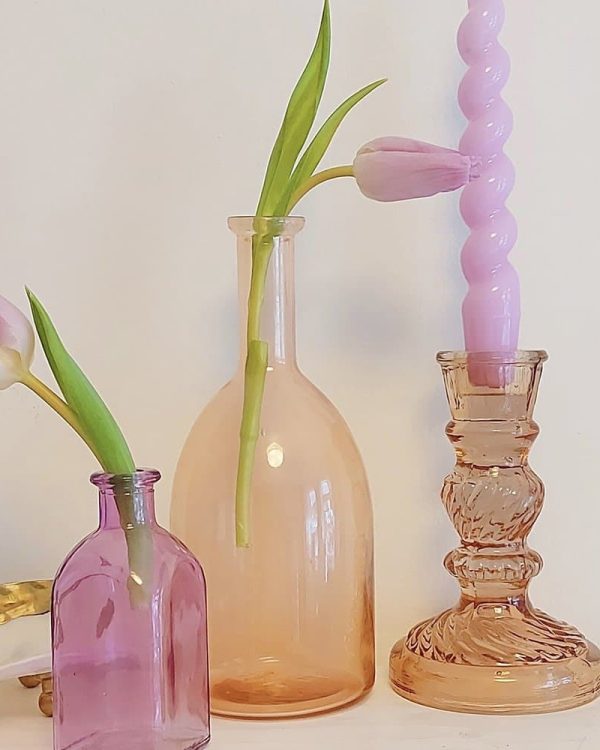 Glass Vase Pale Pink