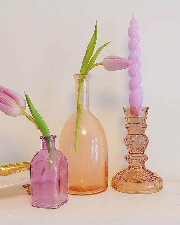 Glass Vase Pale Pink