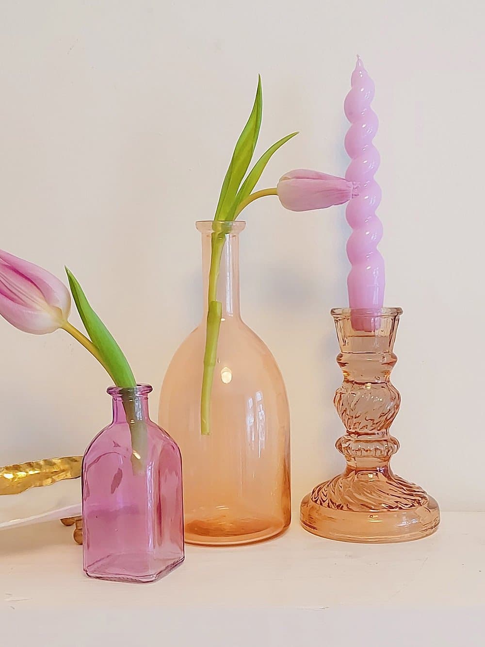Glass Vase Pale Pink