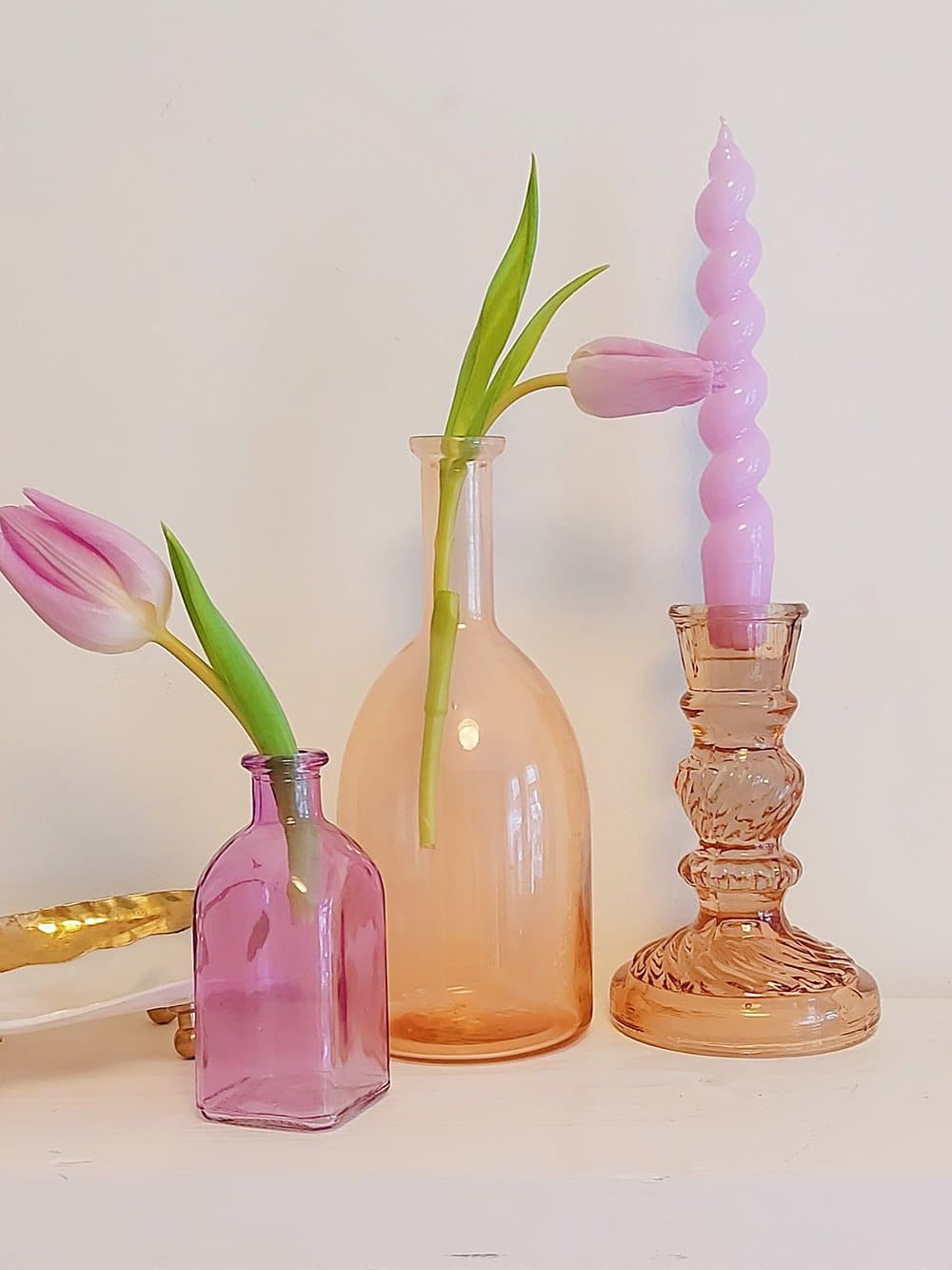 Glass Vase Pale Pink