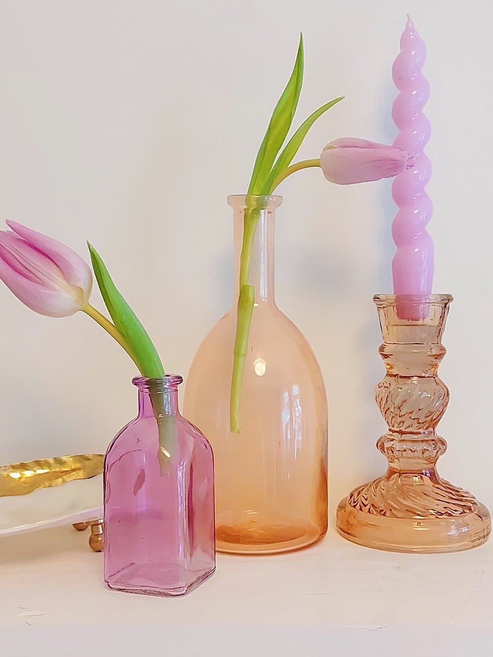 Glass Vase Pale Pink