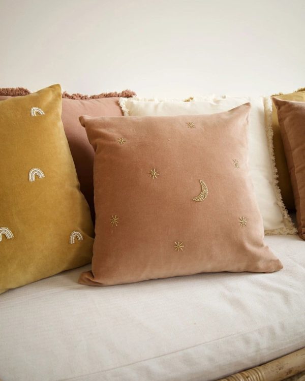 Velvet Cushion Moon & Stars