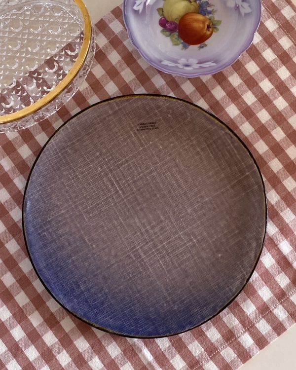 Purple Tweed Dessin Plate