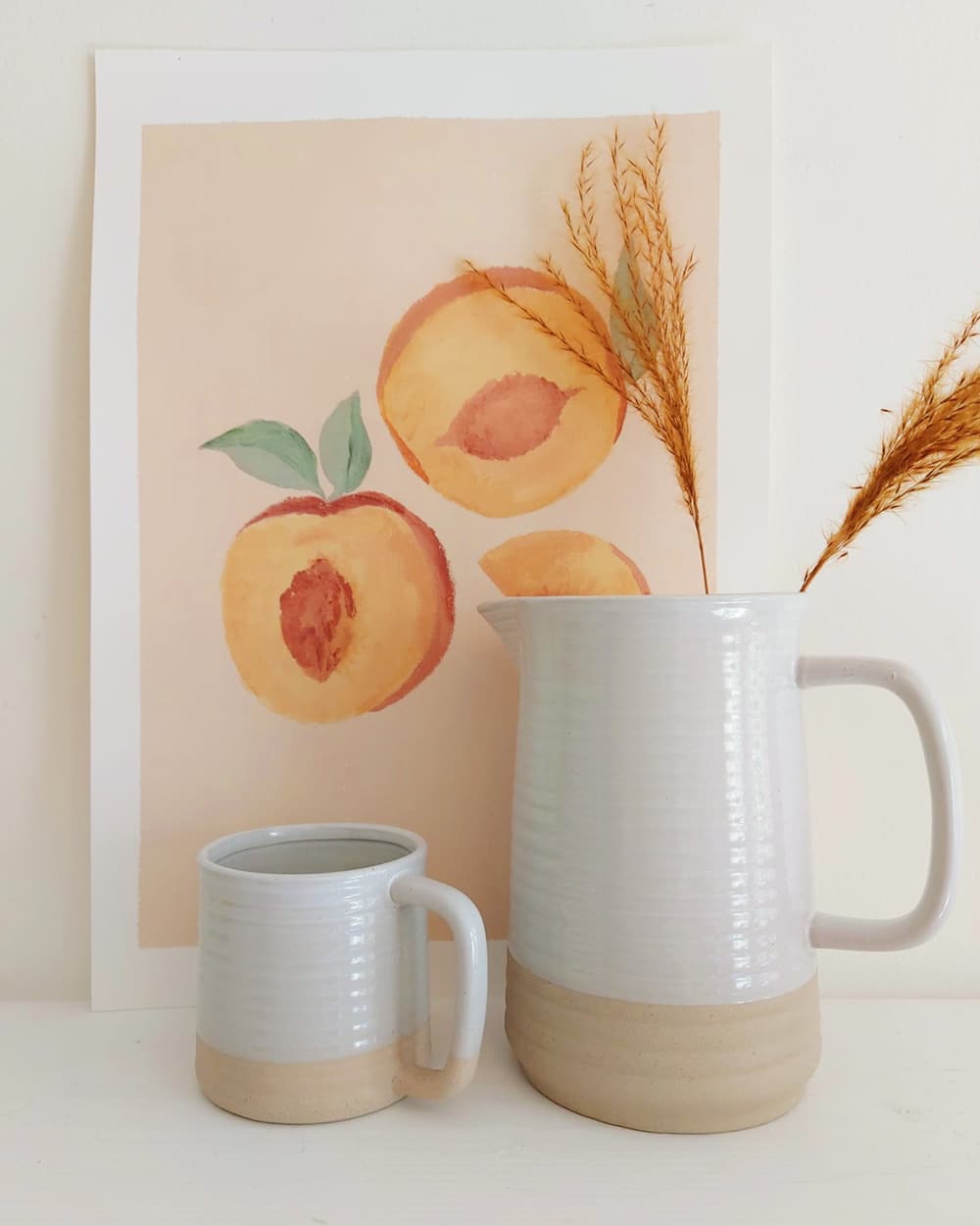 Bisque Glazed Jug