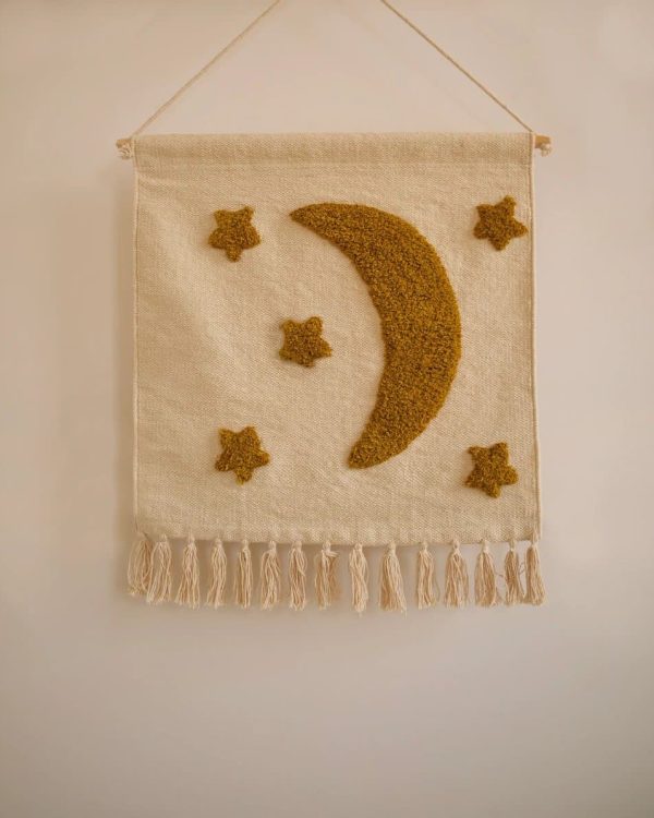 Tufted Wall Hanging Moon & Stars