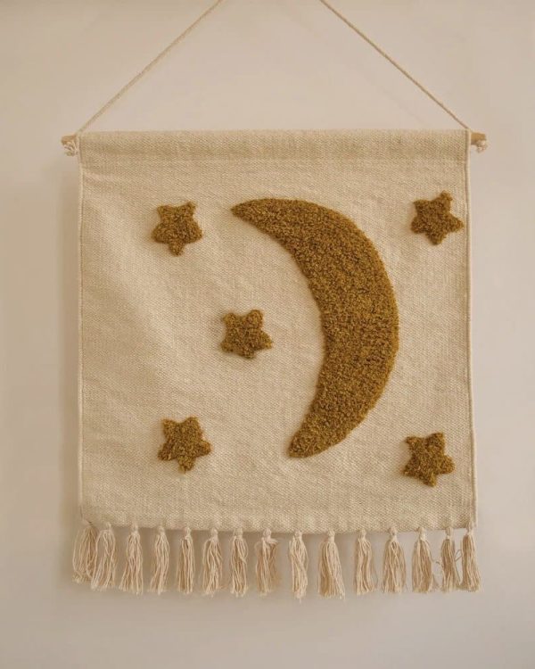 Tufted Wall Hanging Moon & Stars