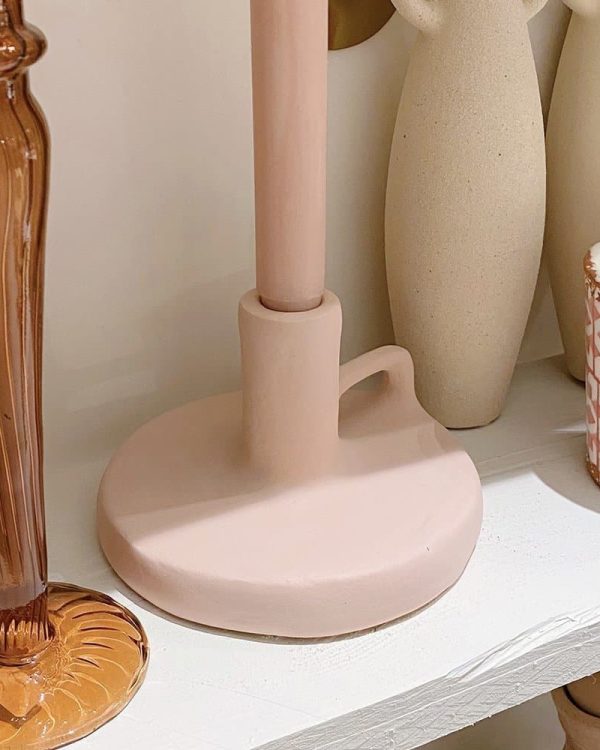 Candle Holder Dusty Rose