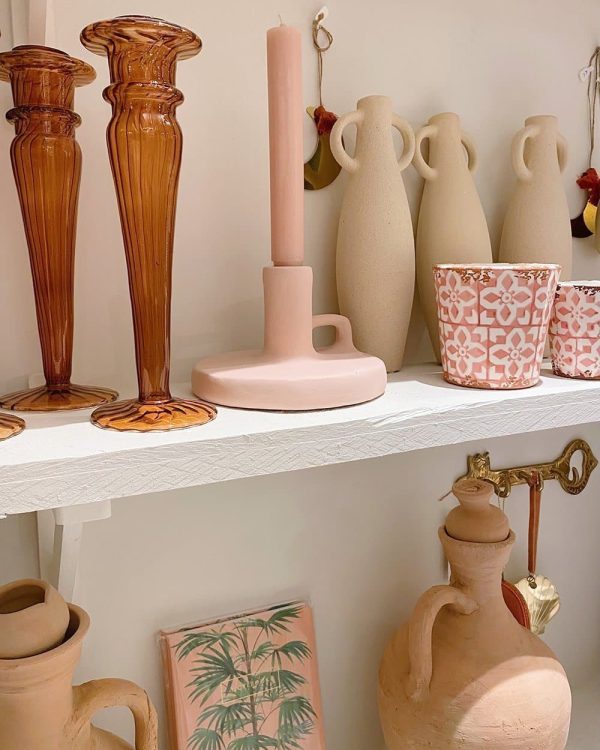 Candle Holder Dusty Rose
