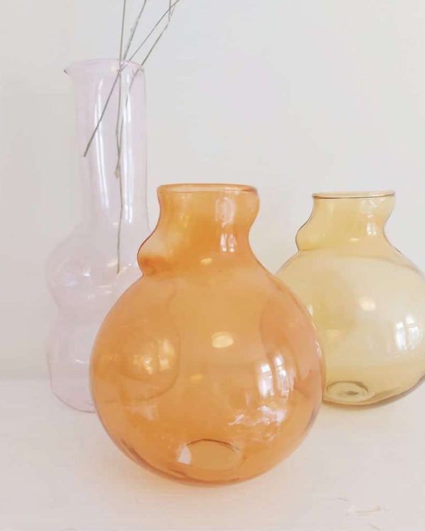 Glass Vase Apricot