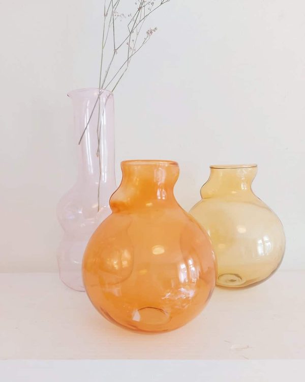 Glass Vase Apricot
