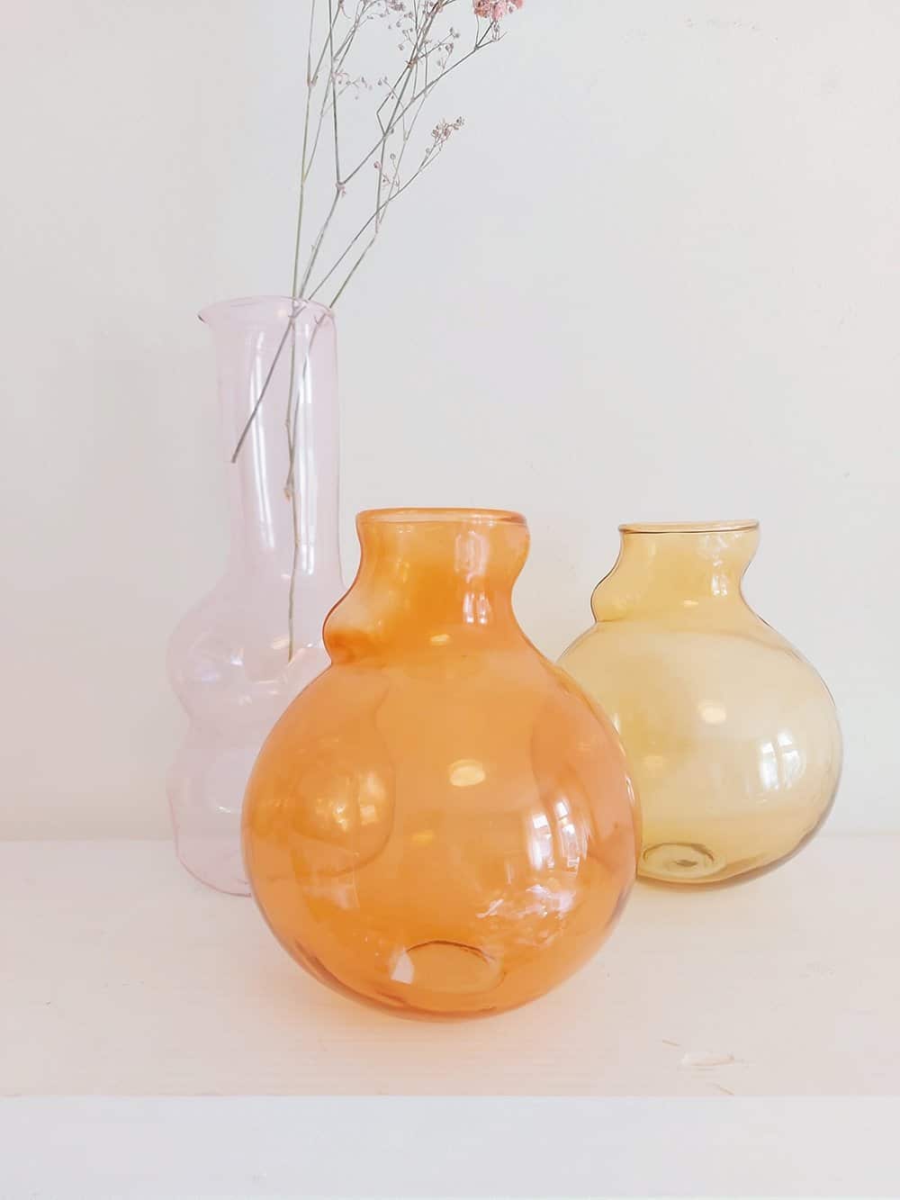 Glass Vase Apricot