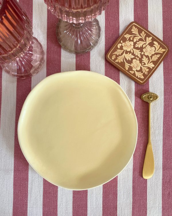 Butter Yellow Porcelain Breakfast Plate