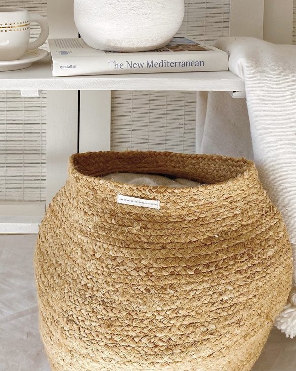 Jute Basket Round Natural