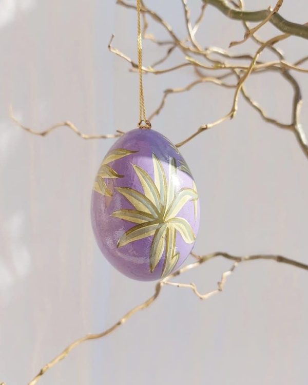 Paper Mache Egg Decoration Palmtree