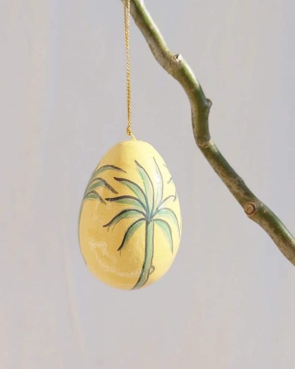 Paper Mache Egg Decoration Palmtree
