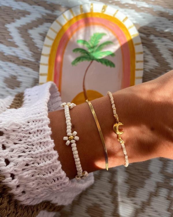 Beaded Moon Bracelet