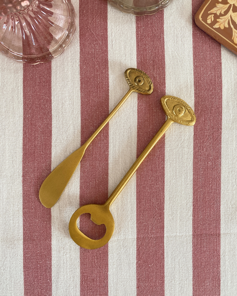 Celestial Eye Brass Butter Knife