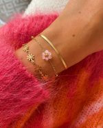Flower Bracelet Rose Quartz