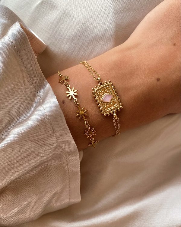 Gemstone Bracelet Vintage Rose