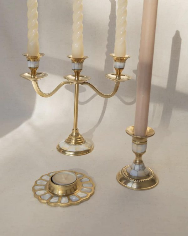 Mother Of Pearl Tea Light Holder