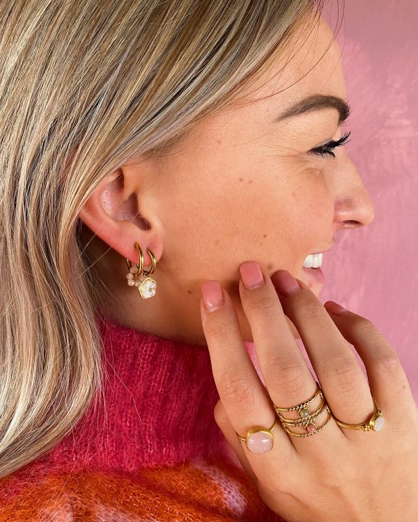 Mother Of Pearl Flower Earrings