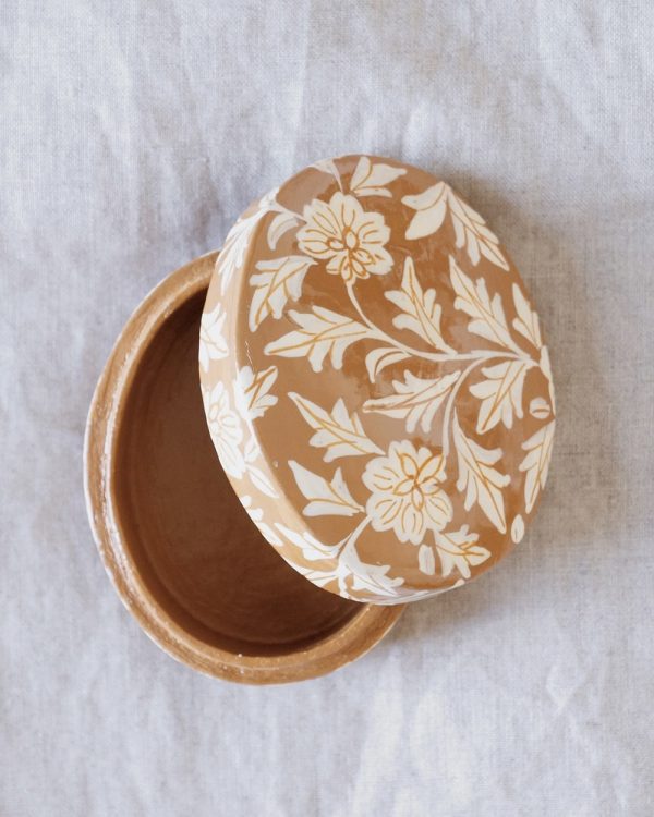 Floral Print Box Mud