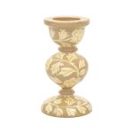 Floral Print Candle Holder Beige