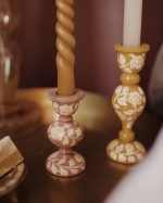 Floral Print Candle Holder Macaron