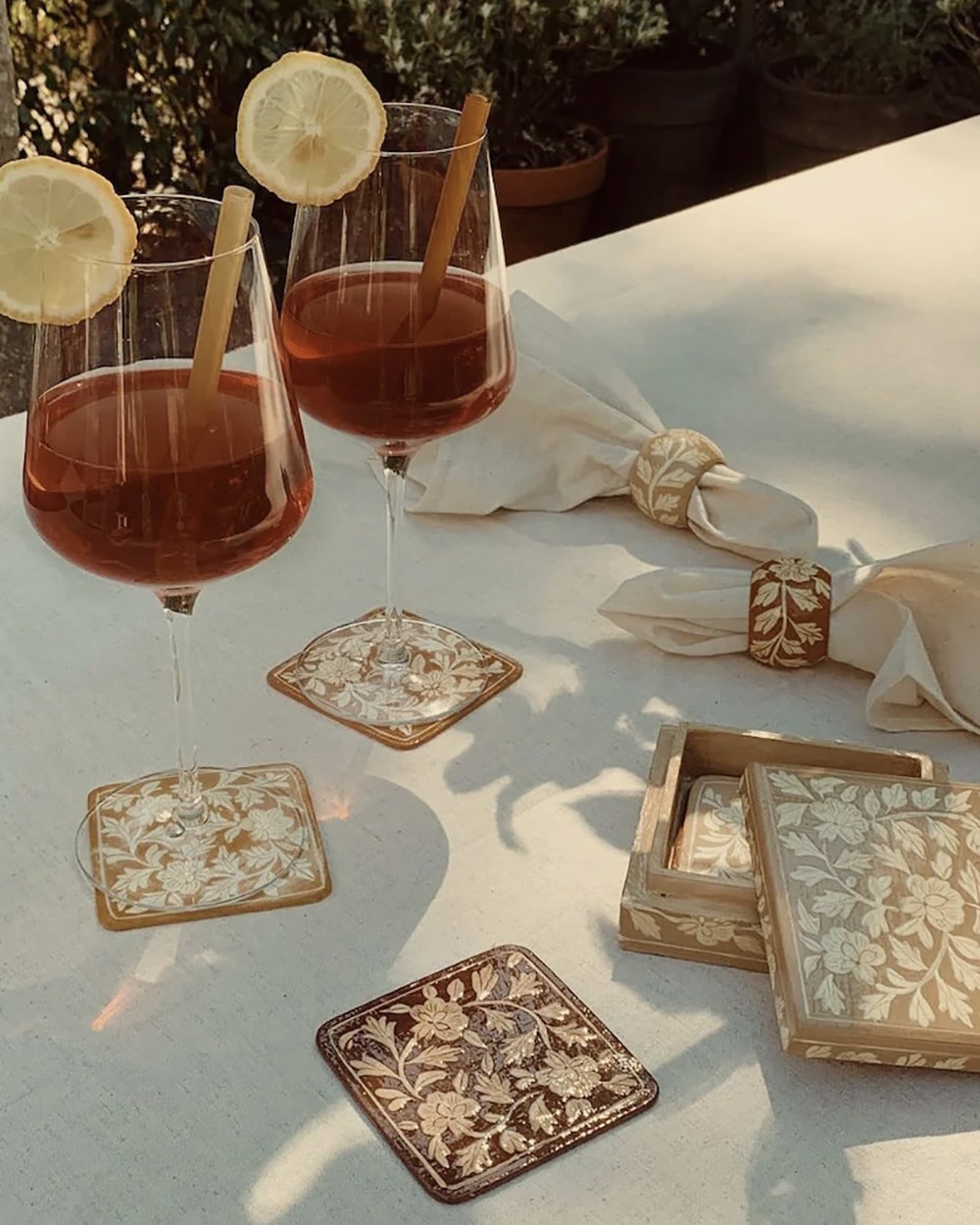 Floral Print Coaster