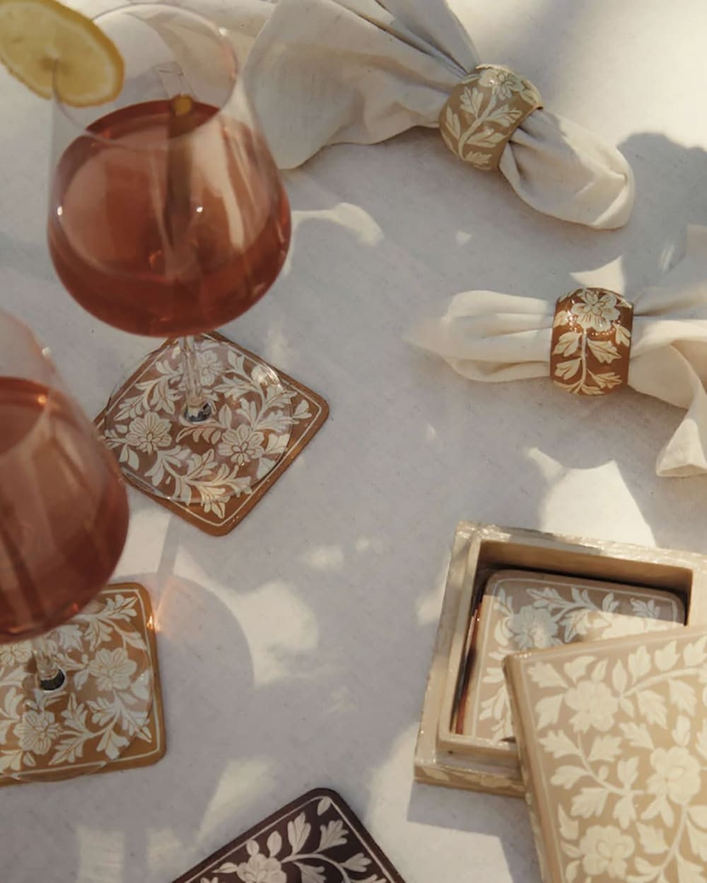 Floral Print Coaster