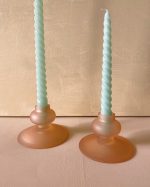 Frosted Glass Candle Holder