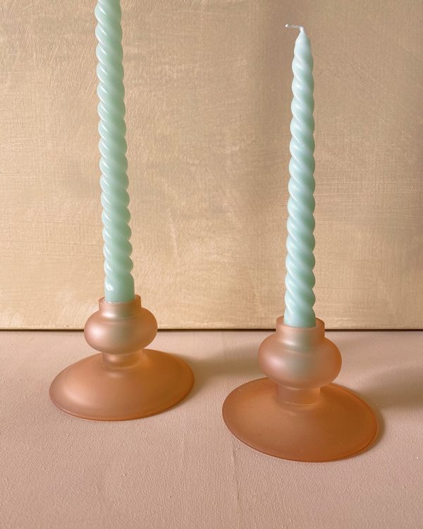 Frosted Glass Candle Holder