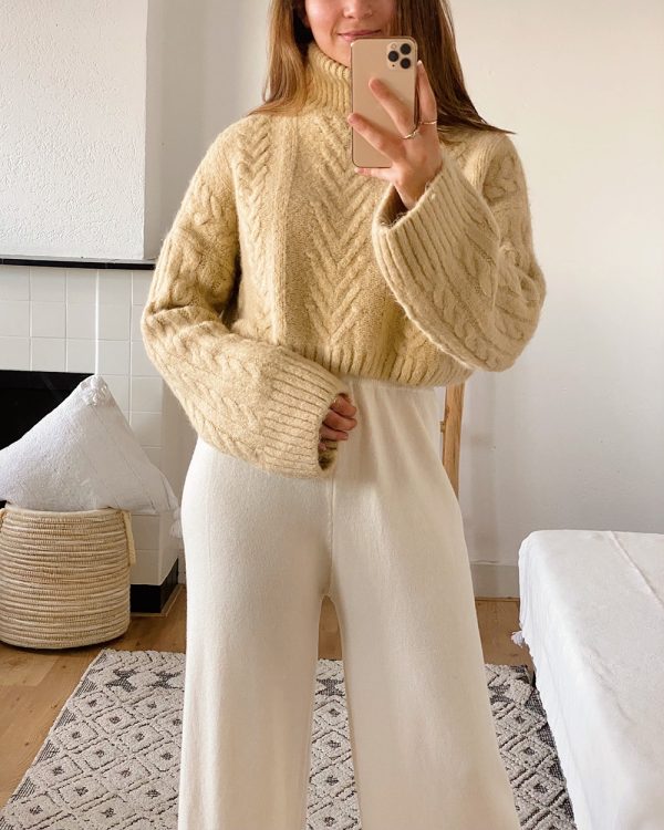 Turtleneck Knit Sweater Montaigne