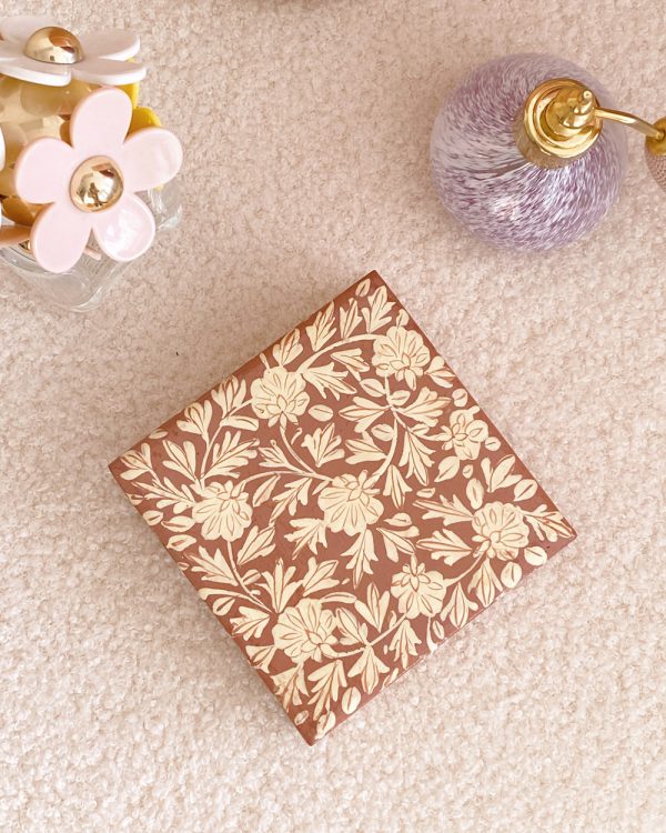 Lacquered Floral Print Box