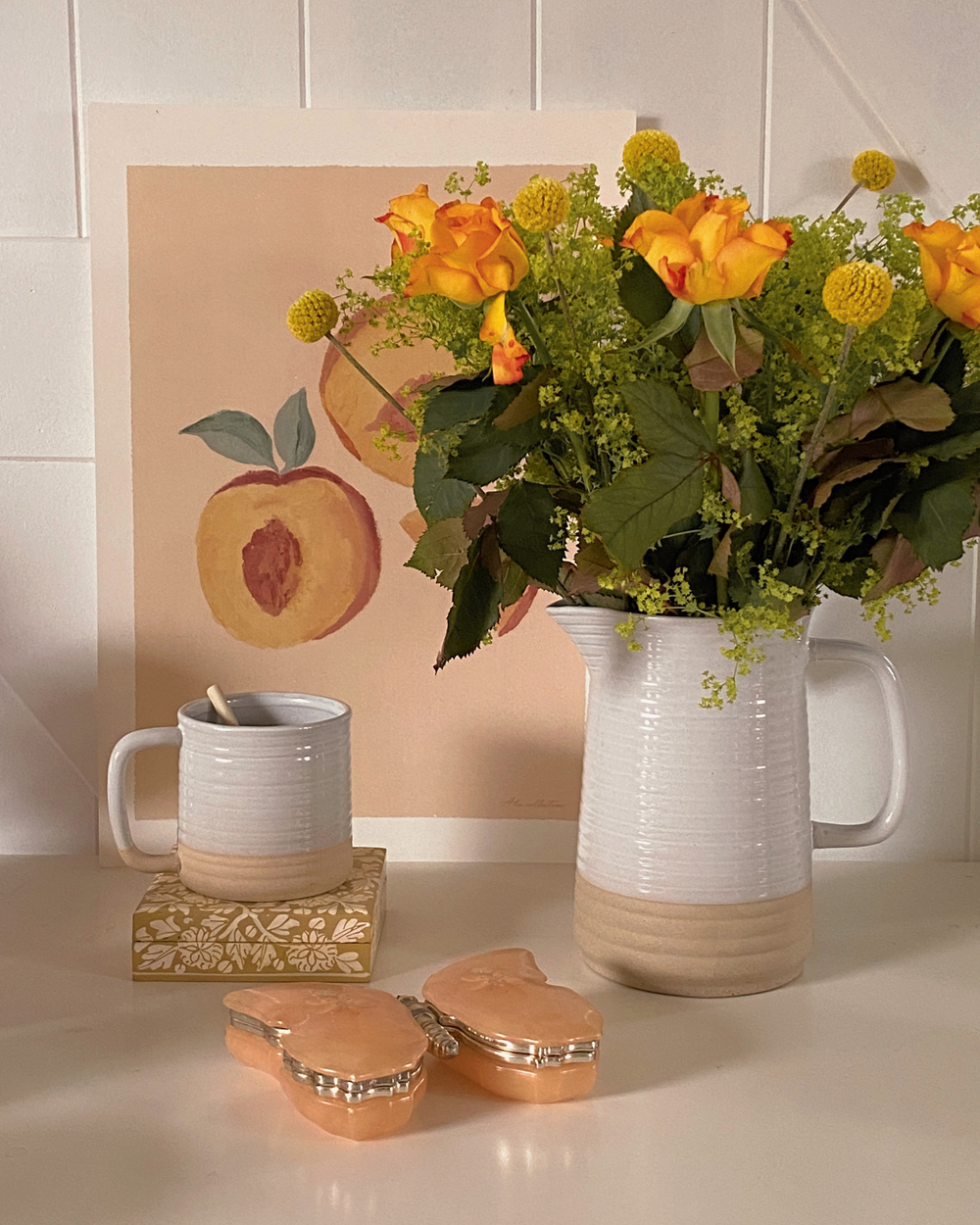 Bisque Glazed Jug