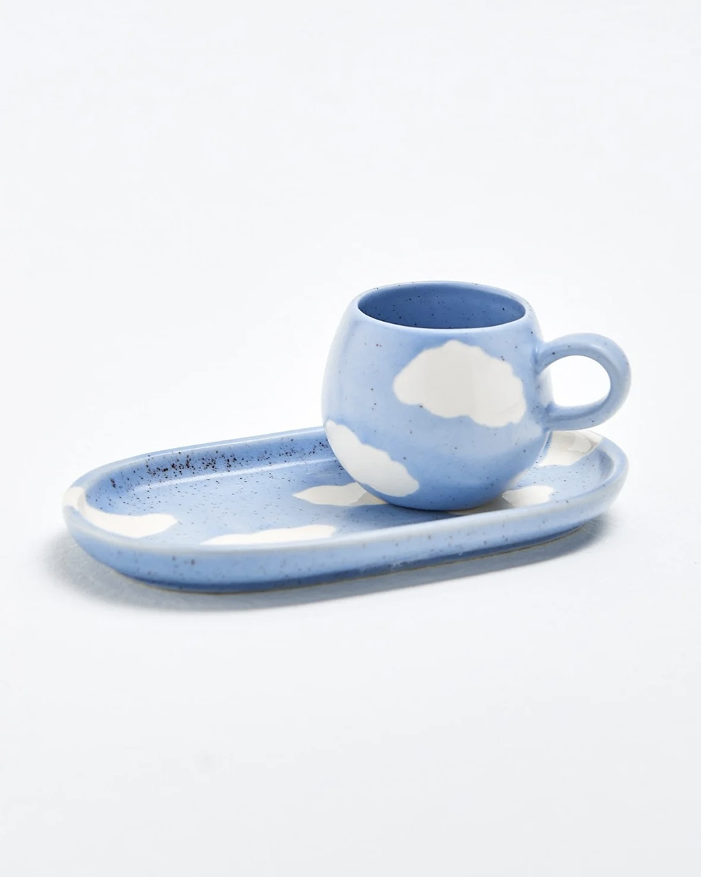 Ceramic Cloud Espresso Cup Tray Set