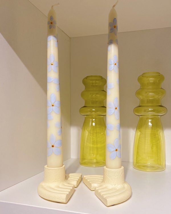 Hand Painted Wildflower Candle