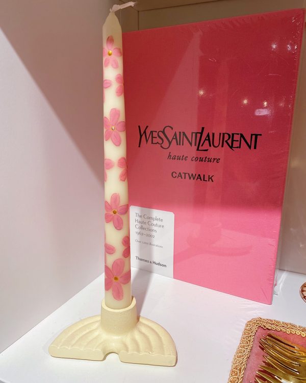Hand Painted Wildflower Candle